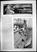 Old Print Trail Sword Hook Hand Rail Bucklaw Bleeding Shot Radisson 1893 19th