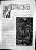 Antique Old Print Noemi Down Walls Floors Everything Struggle Hand Hand 1894