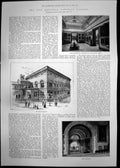 Antique Print New National Portrait Gallery Staircase Dr Samuel Wilks 1896 19th