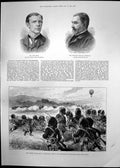 Antique Old Print Argyll Sutherland Highlanders John Rose Vizier Turkey 1891