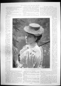 Old Print Ye Compleat Angler Lucien Davis Couple Rowing Boat Willows 1898 19th