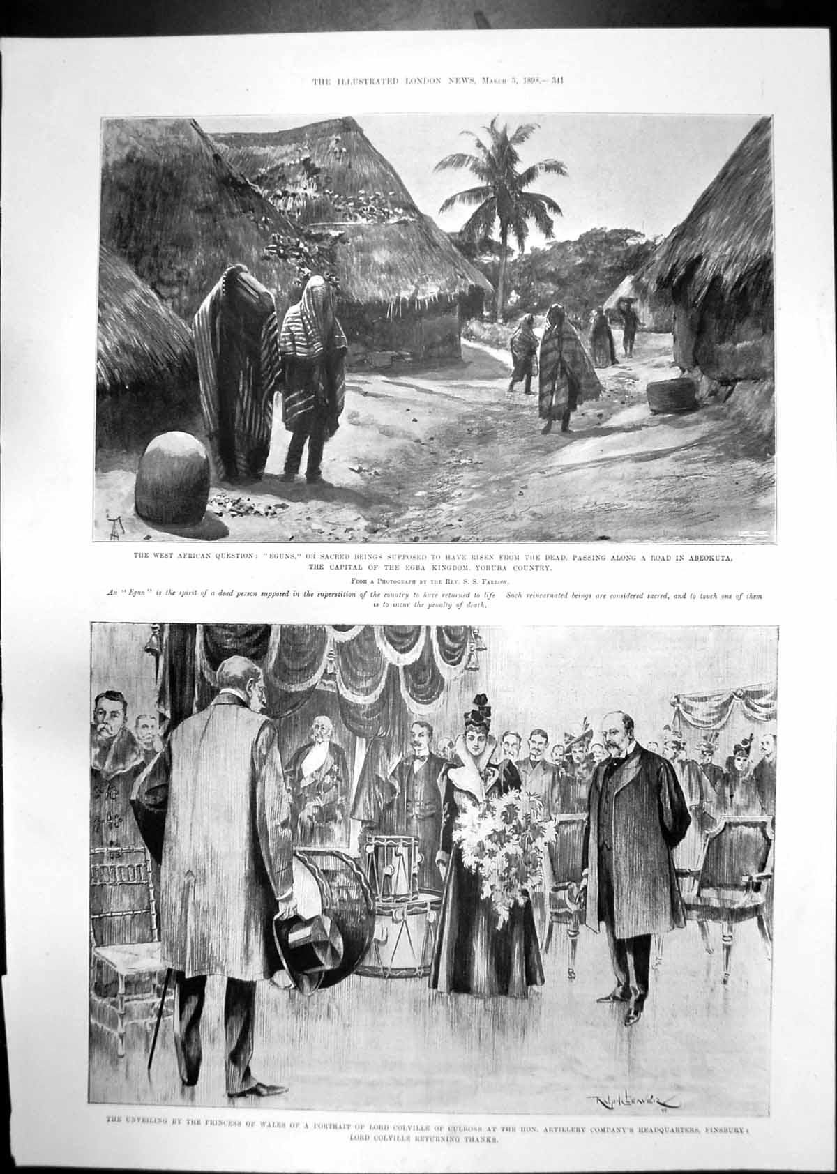 Old African Eguns Prince Wales Portrait Lord Colville J Spreckley Cup