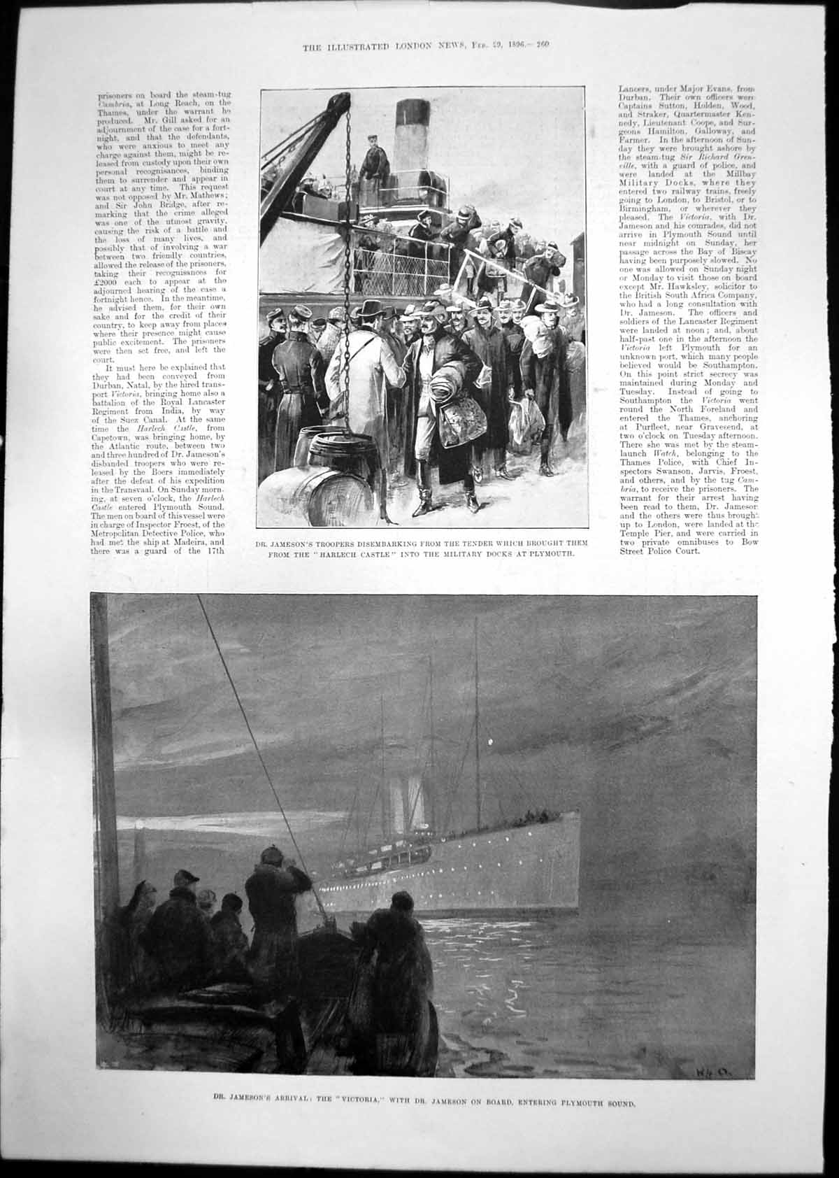 Old Dr Jameson On Board Victoria Troops Dog Winner Waterloo Cup 1896 Victorian