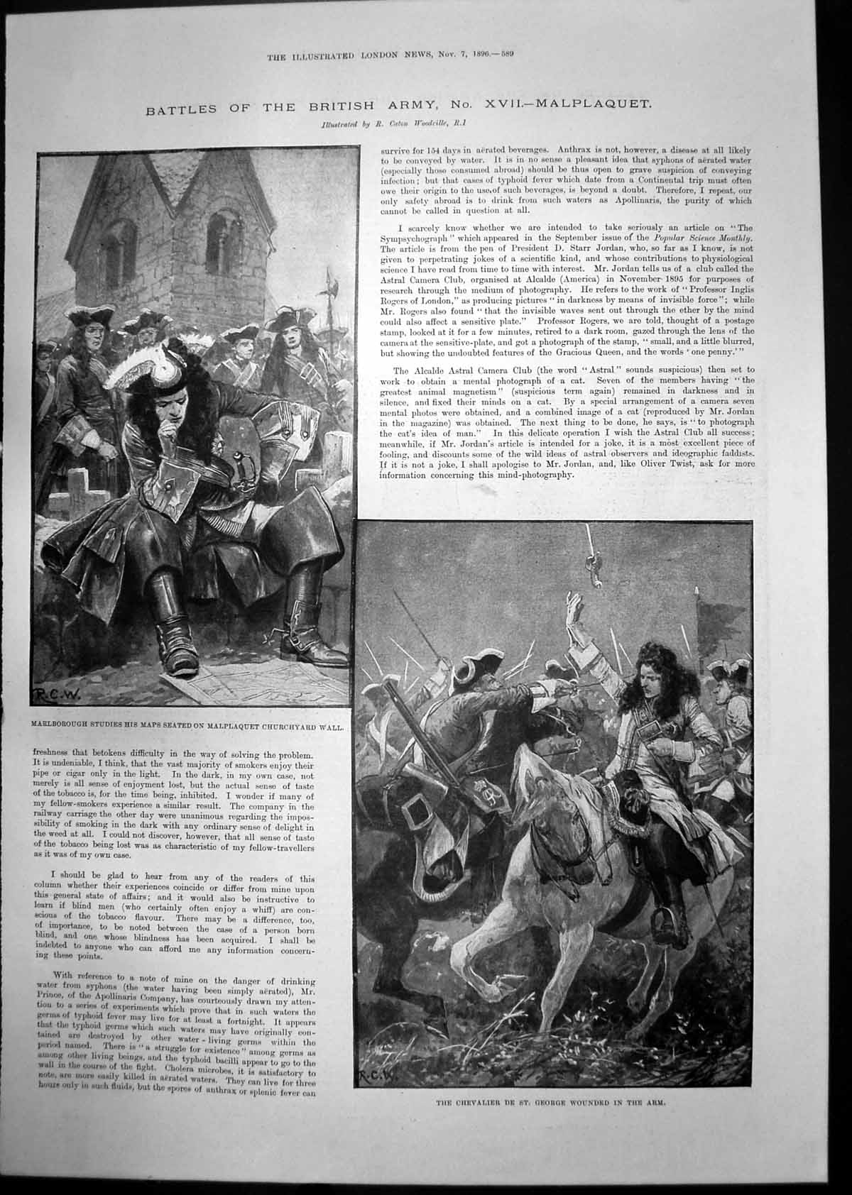 Old Battle Malplaquet Marlborough Chevalier St George Major Evans1896 Victorian
