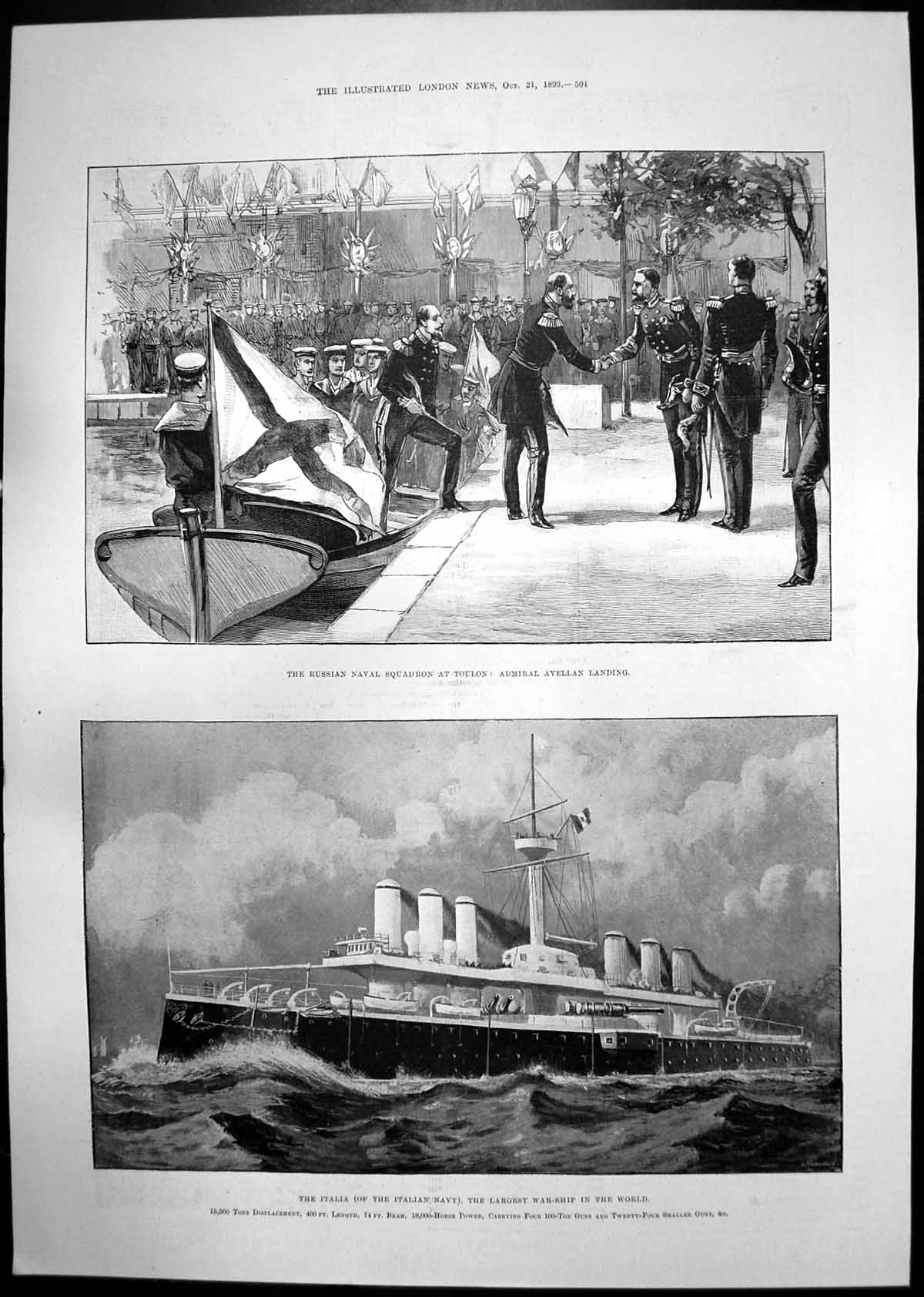 Old Russian Squadron Toulon Italia Flora Davis Terence Blackwood 1893 Victorian
