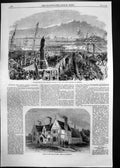 Old Print Statue Prince Consort Guernsey Siers Home Aldershot Sword 1863 19th