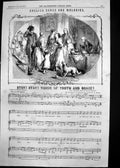 Old Print Sheet Music Stay Stay Vision Youth Grace Note Sir H Bishop 1857 19th