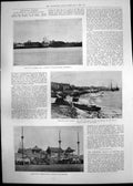 Antique Print War East Asia Niuchuang Mukden Destruction Sandown Pier 1895 19th