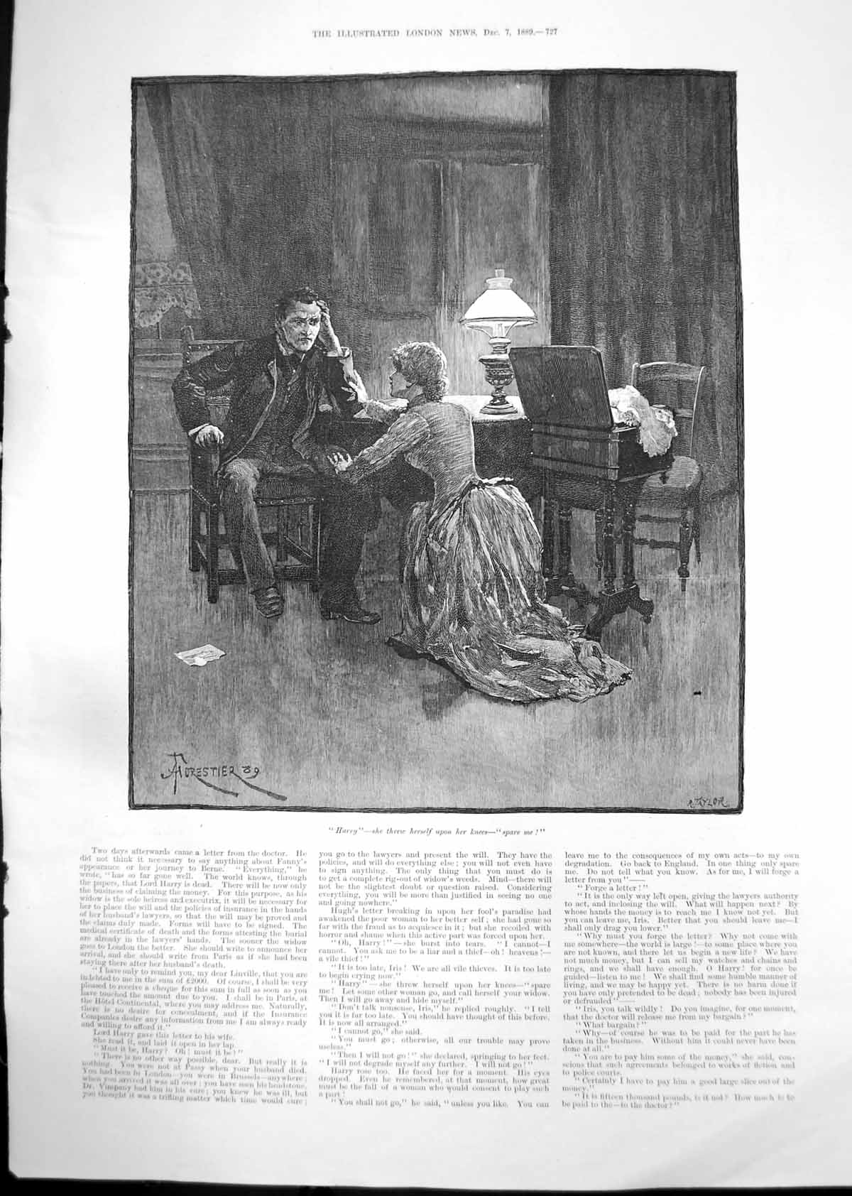Old Harry Lady Knees Cab Drove Solicitors Affairs Norland Family 1889 Victorian