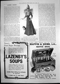 Antique Old Print Lazenbys Soups Mappin Webb Suitcase Enos Fruit Salt 1906 20th