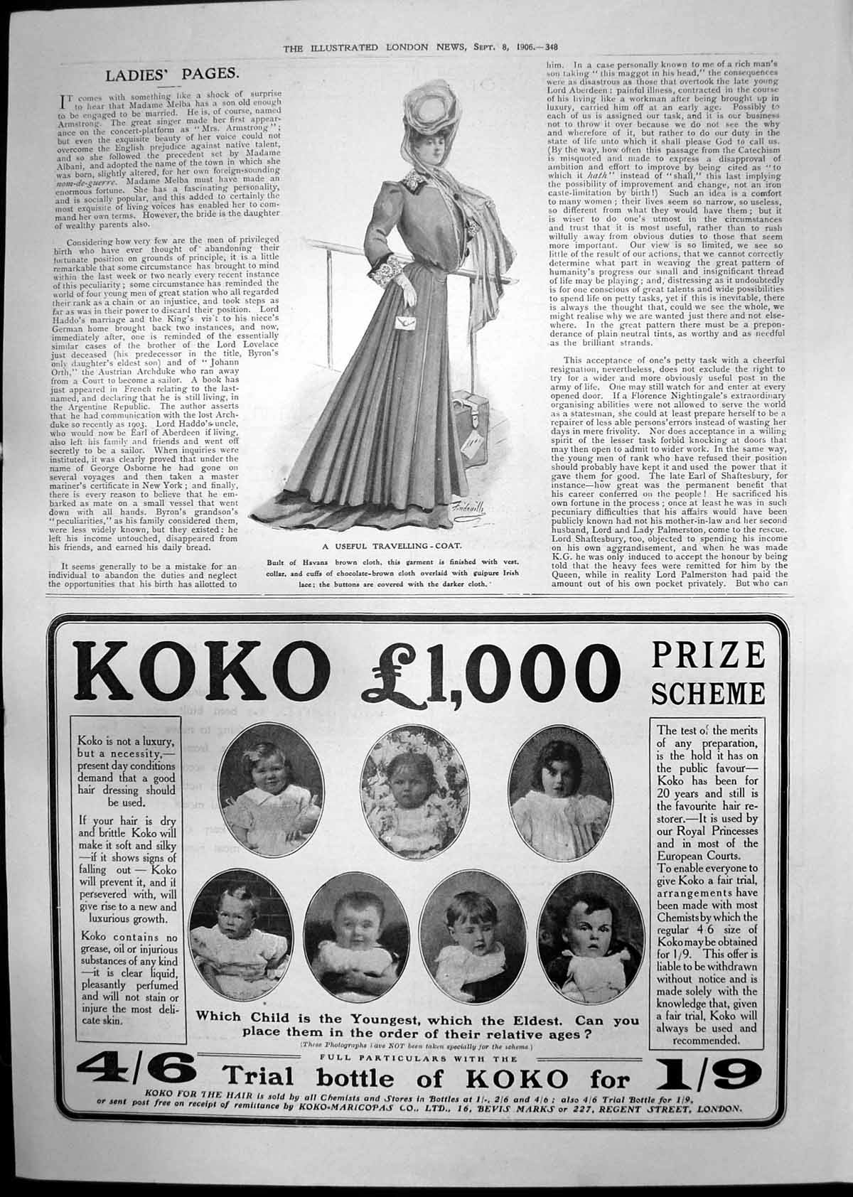 Old Koko Hair Travelling Coat Cars Argylls London Halls Distemper 190 20th