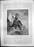 Old Print Signalling Pilot Carl Raupp Boy Queens School Chapel Eton 1891 19th