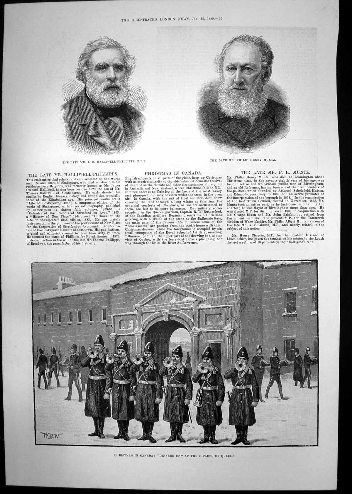Old Christmas Canada Mr Halliwell-Phillipps Vauxhall Park S Lambeth