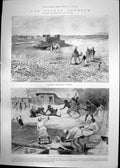Old Print Soudan Advance Sirdars Hq Merawe Comfrey Winner Newmarket 1897 19th