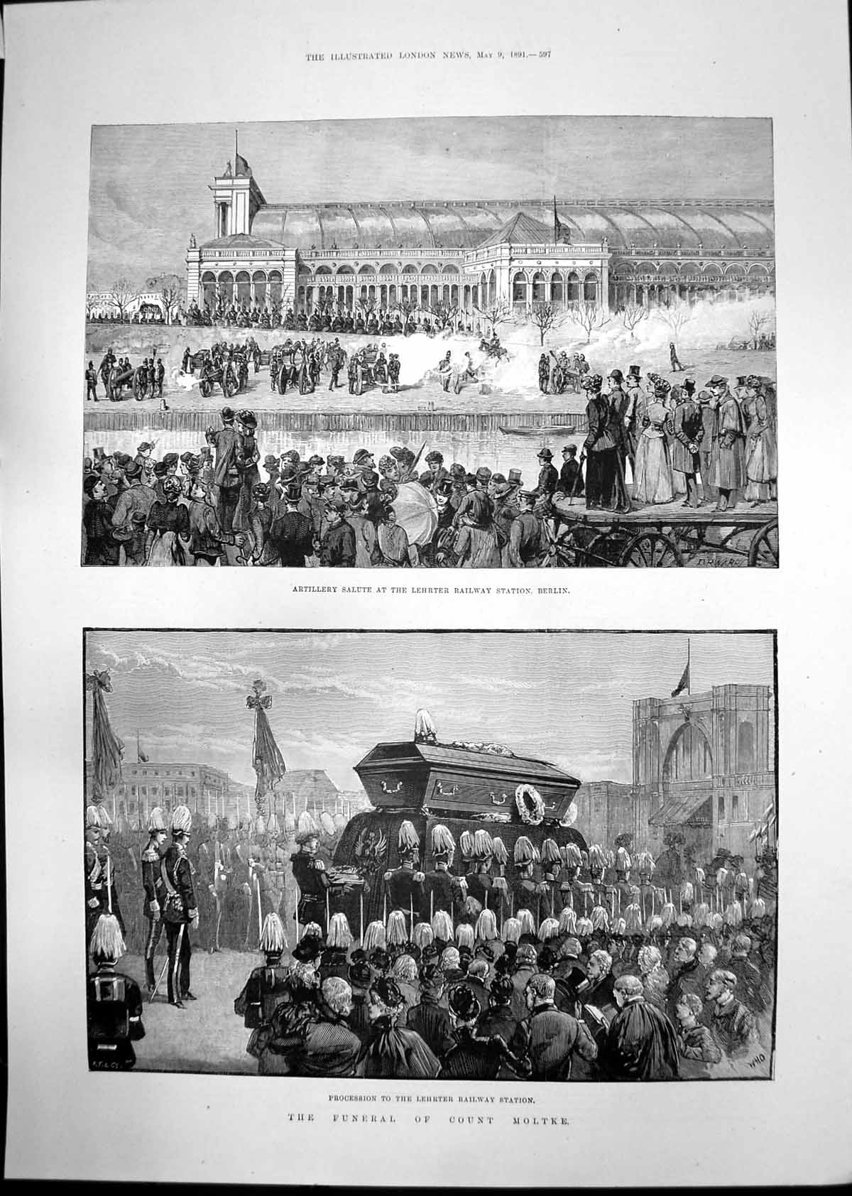 Old Funeral Count Moltke Lehrter Accident Brighton Train Norwood1891 Victorian