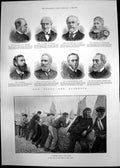 Antique Print Morning Gossip Aublet Lord Battersea Lady Death Chamber 1892 19th