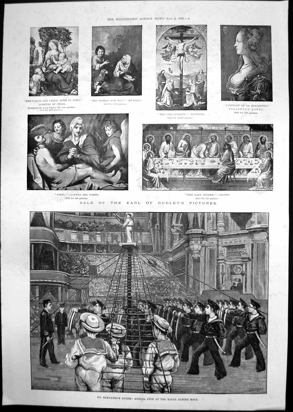 Antique Print Sale Earl Dudleys Pictures Princess Wales Sister Czarina 1892