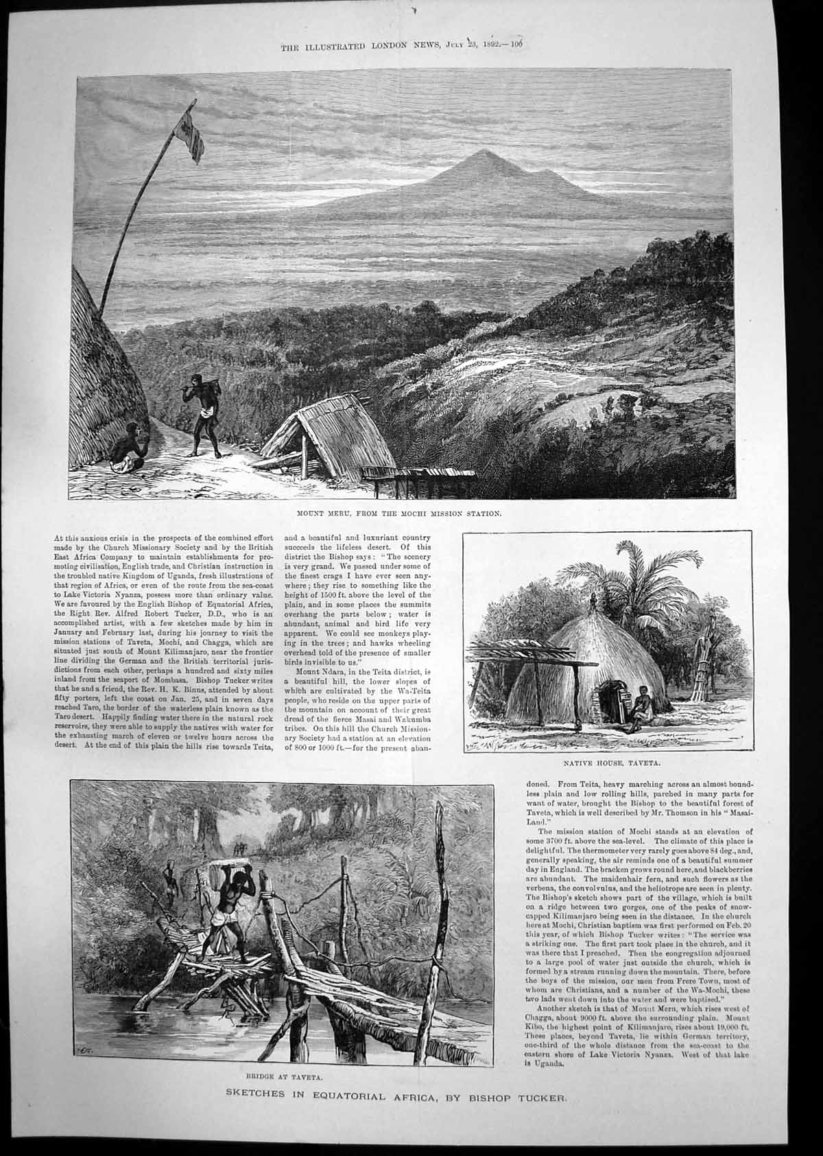 Old Equatorial Africa Native Ho Taveta Royal Betrothal Clarence Ho 18 19th