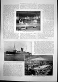 Old Finishing Beeston Pneumatic Tyres Steam Ship Roebuck Saloon 1897 Victorian