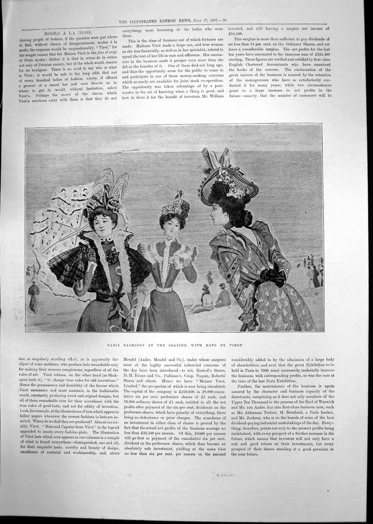 Old Paris Fashions Seaside Queens Carriage Greenwich Observatory 1897 Victorian