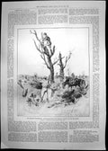 Antique Old Print Matabili Insurrection Looking Enemy Lord Lady Kelvin 1896