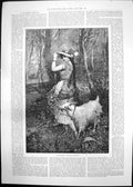 Old Print Springtime M Bernard Volunteer Manoeuvres Marching Column 1890 19th
