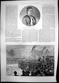 Antique Print Countess Rosebery Review London Fire Brigade George Bell 1890