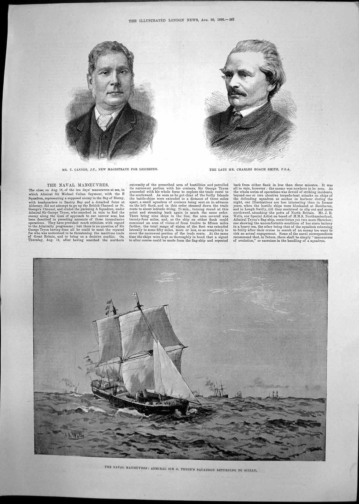 Old Print Adm Tryons Squadron Fountain Doulton Glasgow Dublin Museum1890 19th