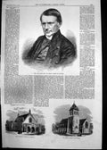 Old Rev Cotton Bishop Calcutta Wesleyan Chapel Lucknow Map Quebec1866 Victorian