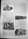 Old Print Church Stretton Buildwas Abbey Carding Mill Wenlock Priory 1893 19th