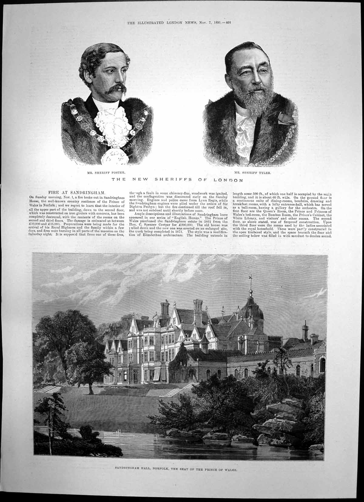 Old Sheriffs London Foster Tyler Sandringham Hall Rev C Wordswoth1891 Victorian