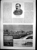 Antique Print Don Fernandez Upper Egypt Nile Edfou Fellah Doura Field 1884 19th