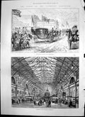 Antique Print Queen Liverpool Exhibition Jas Spence Co Summer Dresses 1886 19th