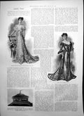 Antique Old Print Borough Henley Casket Evening Dress Gown Sunlight Soap 1902