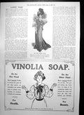 Antique Print Newest Style Visiting Gown Vinolia Soap Enos Fruit Salt 1908 20th