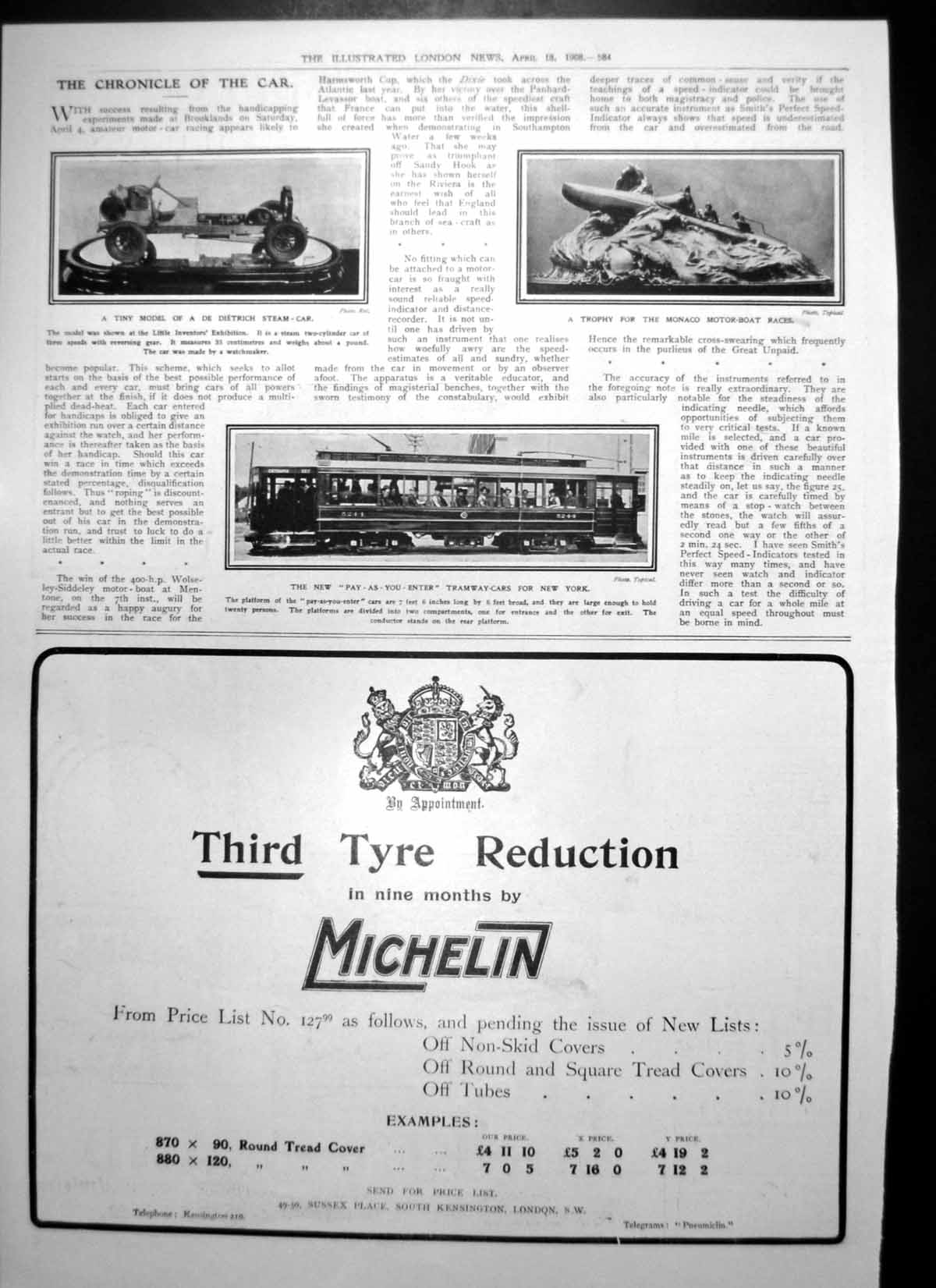 Old Model De Dietrich Steam Car Pay As Enter Tramway Car New York 190 20th