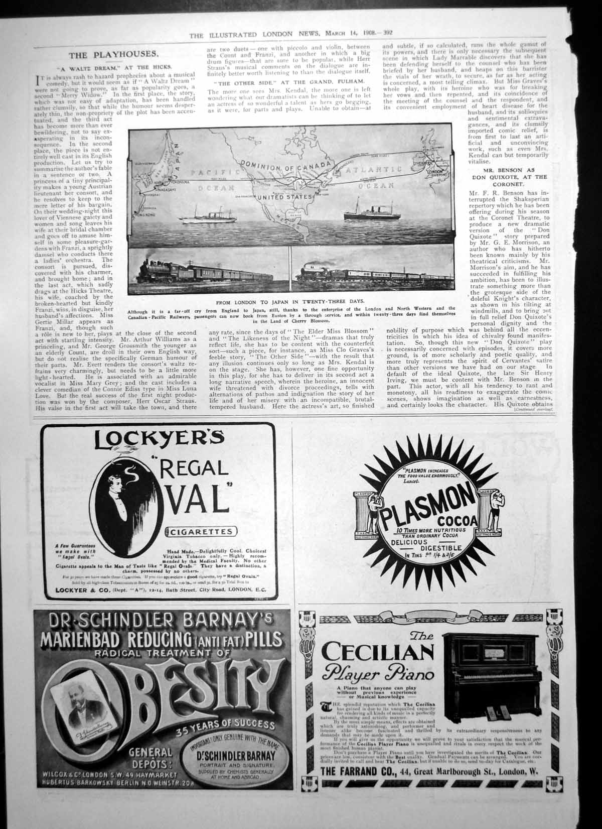 Old London Japan 23 Days London N West Canadian Pacific Railway 1908