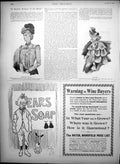 Old Print Afternoon Blouse Fur Wrap Pears Soap Ellimans Embrocation 1899 19th