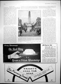 Antique Print Obelisk St Georges Circle Dubonnet Tonic Wine Pears Soap 1903