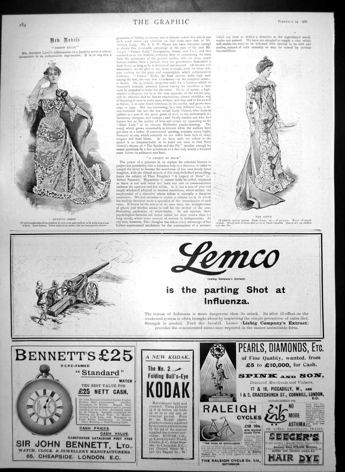 Old Print Evening Dress Tea Gown Raleigh Cycles Geraudels Pastilles 1900 20th