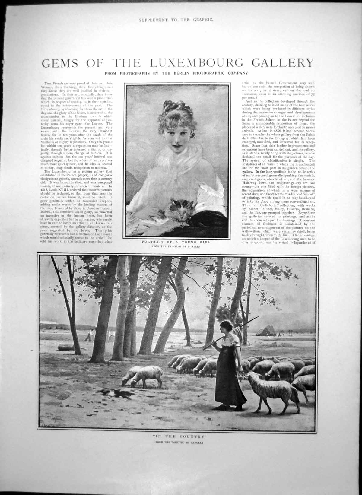 Antique Old Print Luxembourg Gallery Portrait Young Girl Country Last Rebels