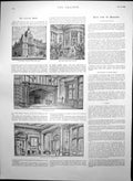 Antique Old Print Carlton Hotel Bisley Champions Bismarck Celebrations 1899