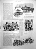Old Antique Print Karen Hills Upper Burmah Bamboo Hut Karens Weapons 1888 19th