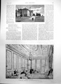 Old Print Dublin Castle Viceregal Lodge Spot Lord Cavendish Murdered 1888 19th