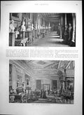 Antique Print Windsor Castle Drawing Room Duchess Kents Tapestry Room 1901 20th