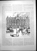Old Print New Piccadilly Hotel Anthony Hopes Study George H Boughton 1905 20th