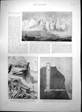 Antique Print Railway Summit Jungfrau Lift Oxford Cambridge Boat Race 1895 19th
