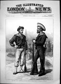 Old Antique Print Men Arabi Pasha English French Sailors Alexandria 1882 19th