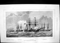 Old Antique Print Russian Squadron Passing New York Harbour Bogatir 1877 19th