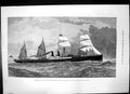 Antique Old Print New Steam Ship Orient Steam Navigation Line Australia 1879